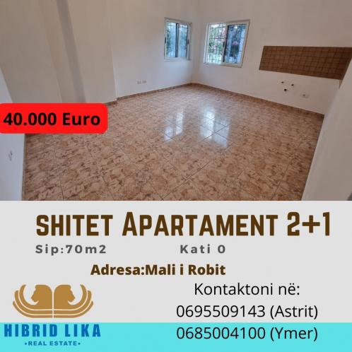 Shitet Apartamente 2+1 ne Malin e Robit